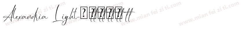 Alexandria Light字体转换